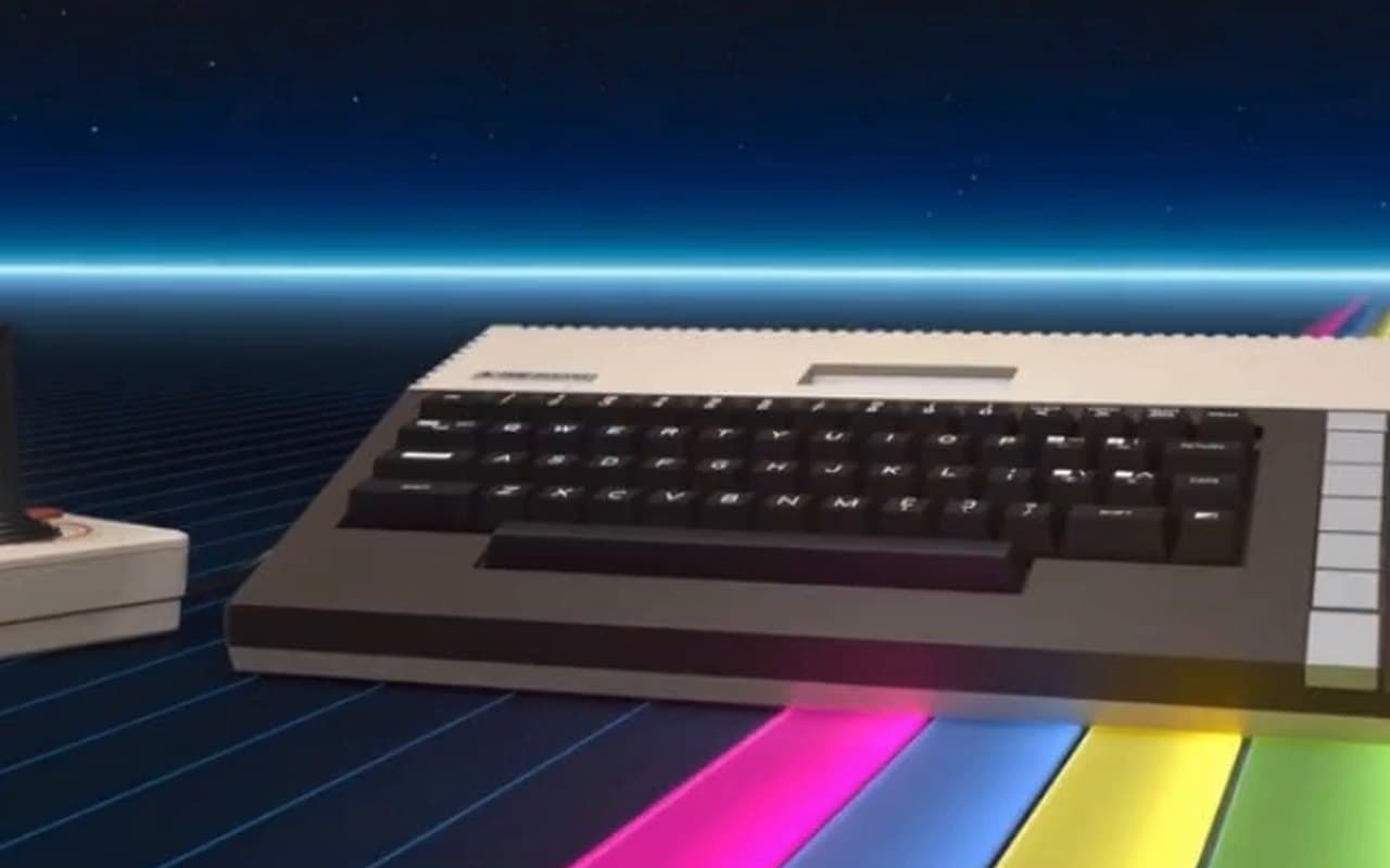 Atari 800XL recreation with joystick
